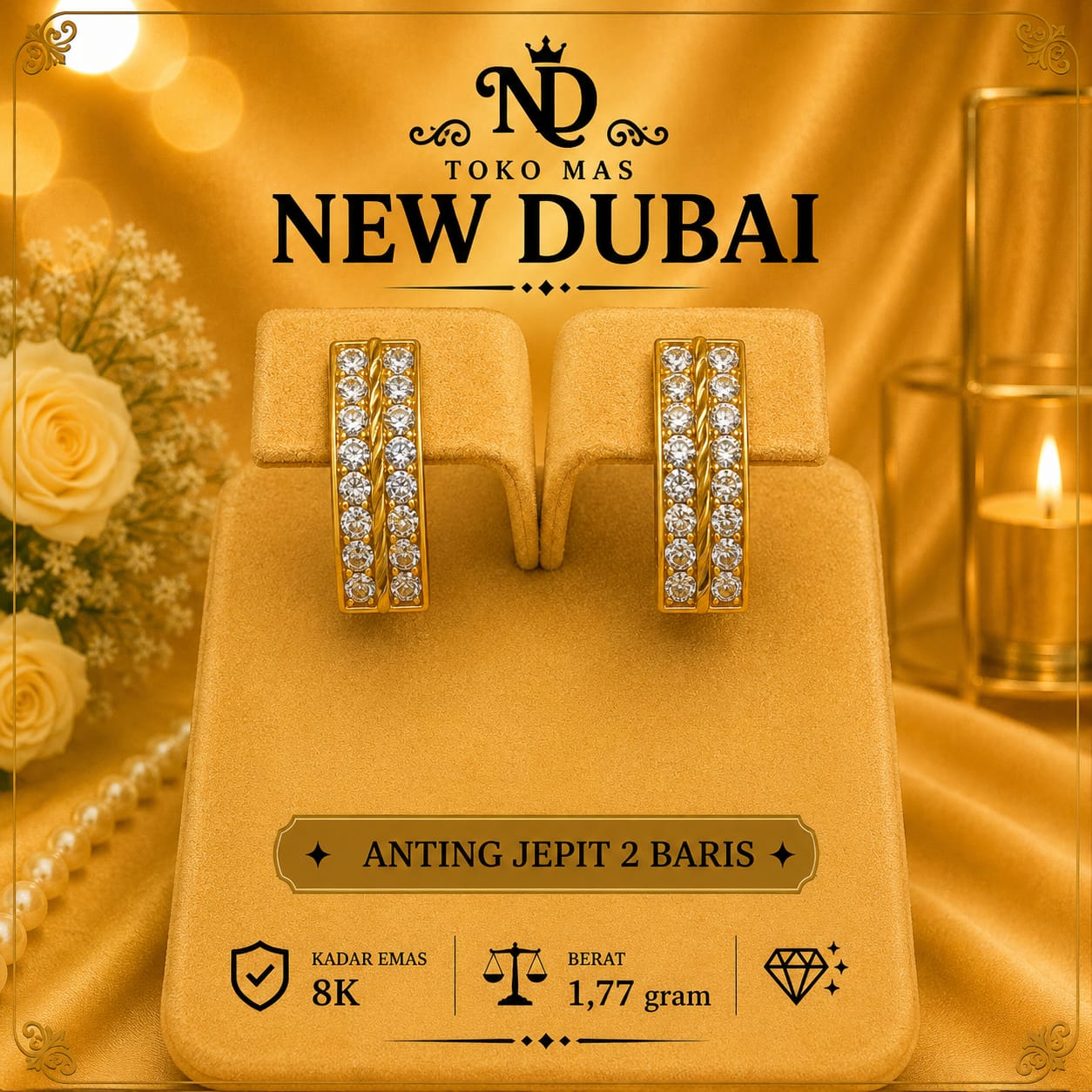 ANTING JEPIT 2 BARIS LISTRING MATA AD