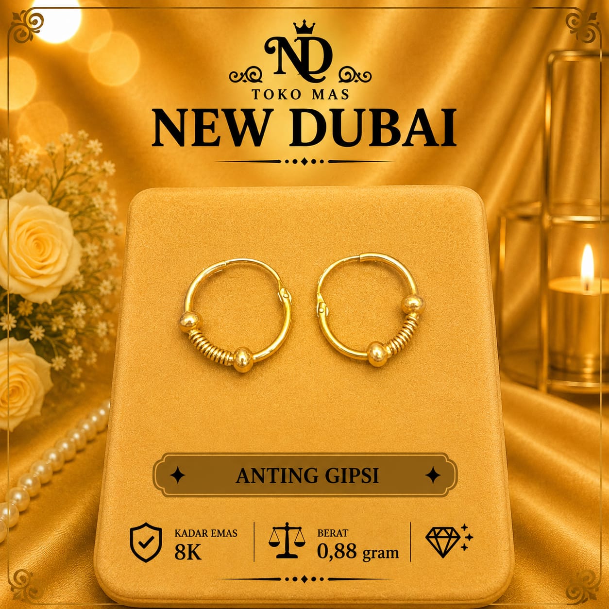 ANTING GIPSI 4 BANDUL BULAT UKIR