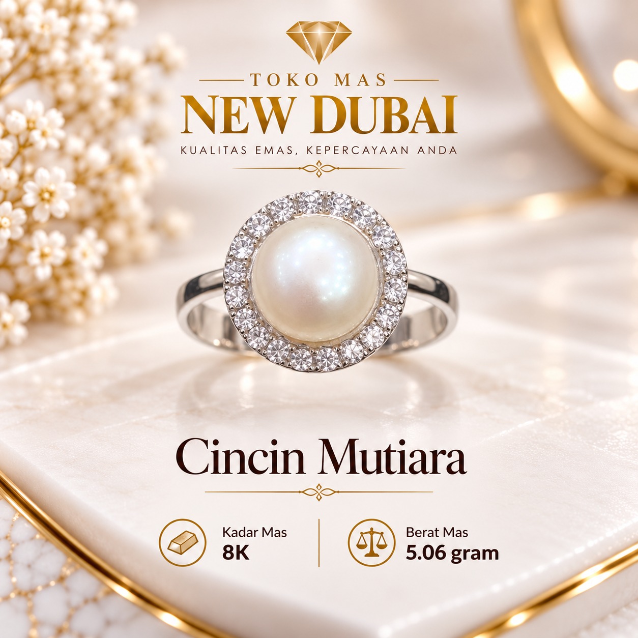 CINCIN MUTIARA BULAT MATA