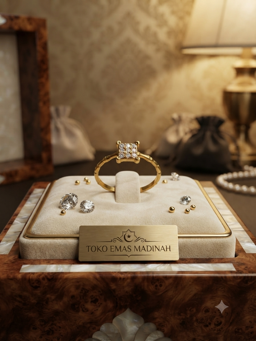 CINCIN 2 PERSEGI MATA AD MOTIF UKIR