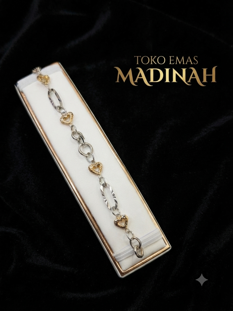 GELANG R LOVE BULAT MOTIF KOMBINASI