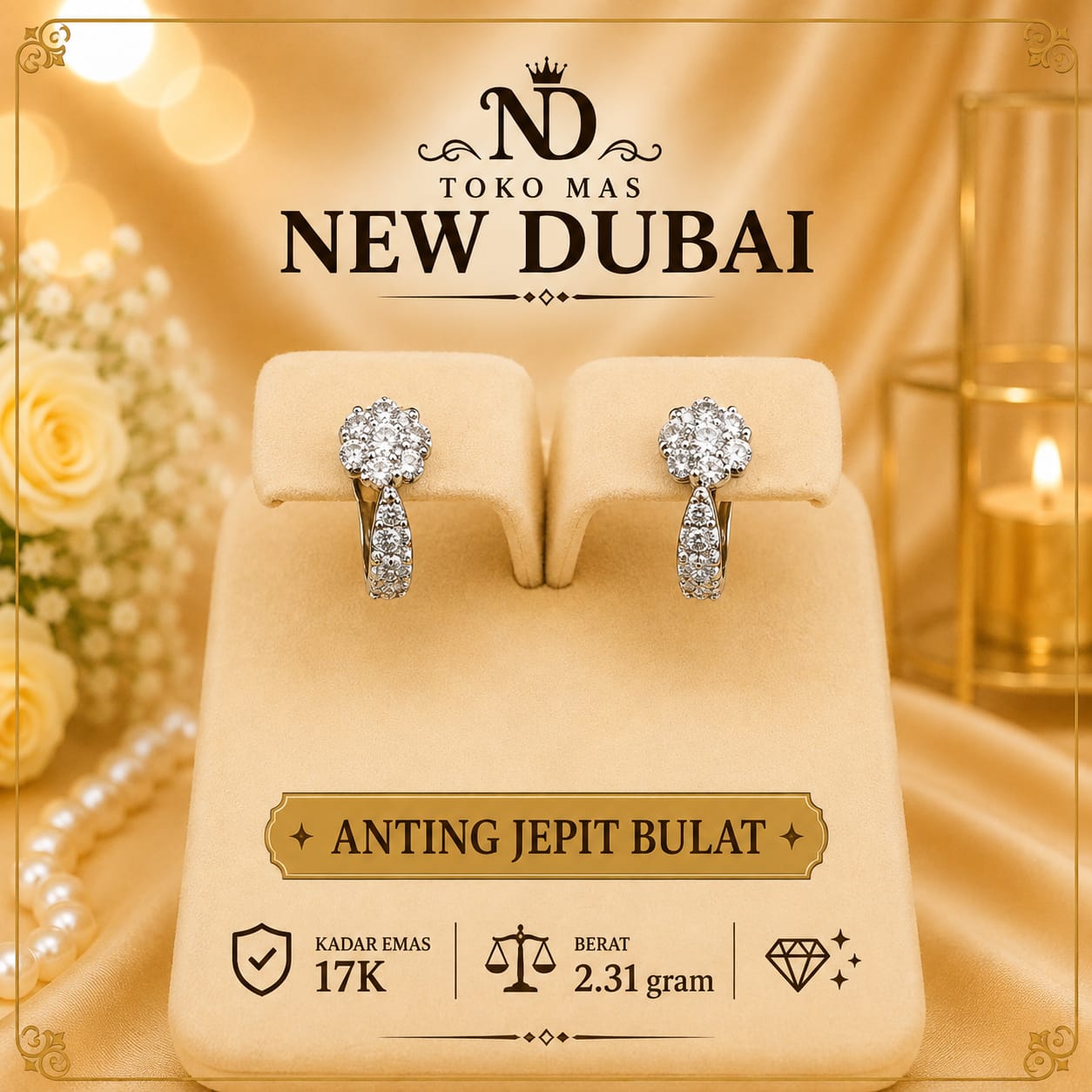 ANTING JEPIT BULAT LISTRING FULL MATA