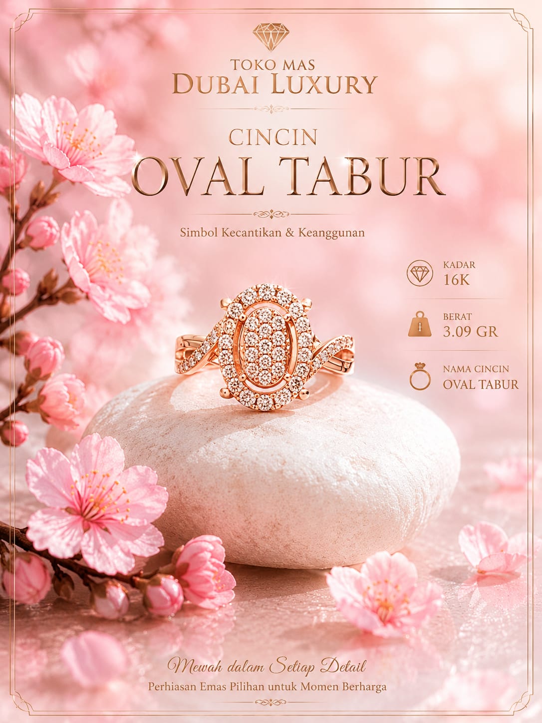 CINCIN OVAL TABUR