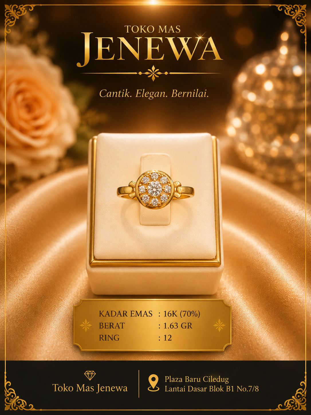 CINCIN bulat bunga