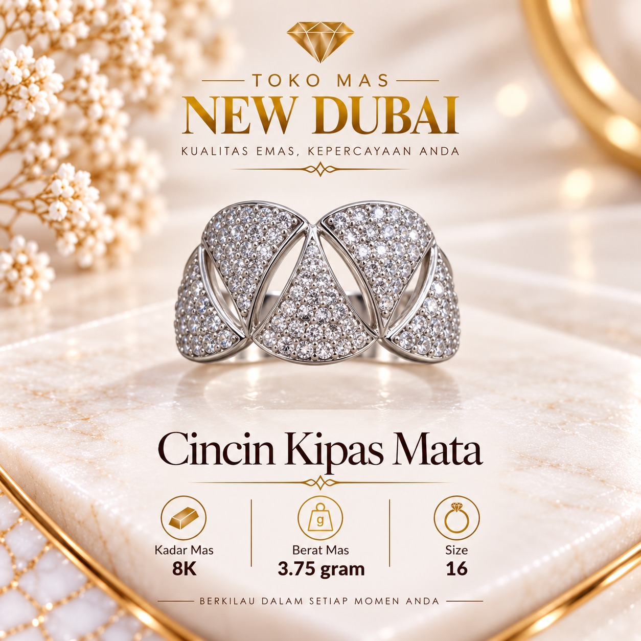 CINCIN SEGITIGA ZIGZAG MATA AD