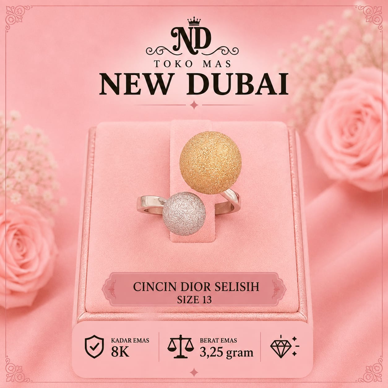 CINCIN DIOR SELISIH KOMBINASI