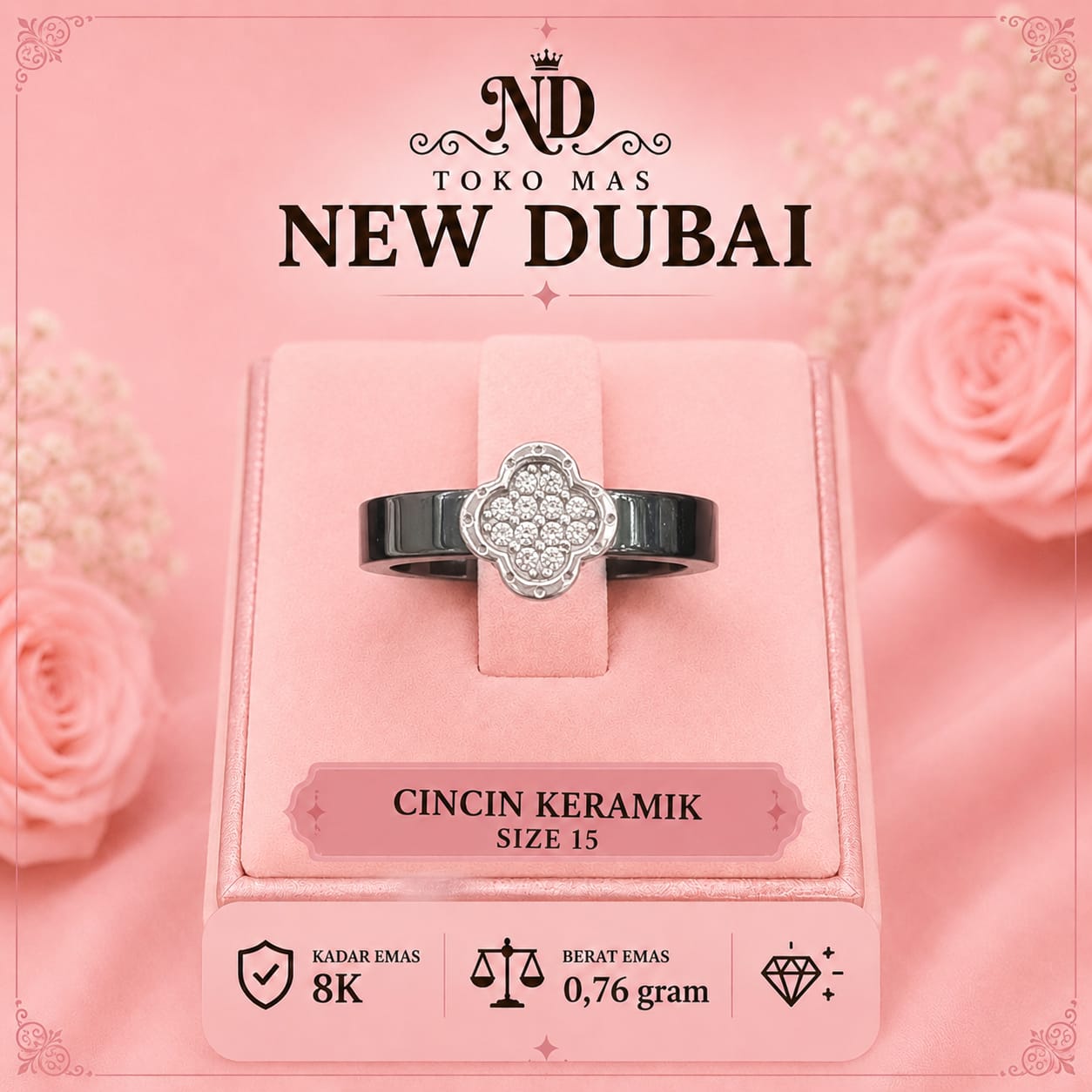 CINCIN KERAMIK BUNGA MATA AD