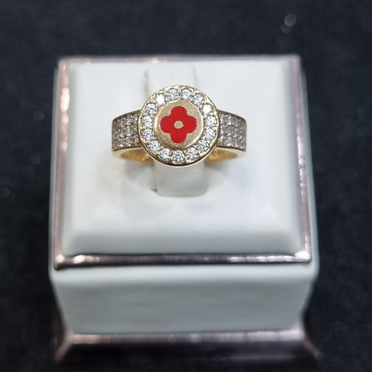 CINCIN BULAT BUNGA MERAH MATA AD