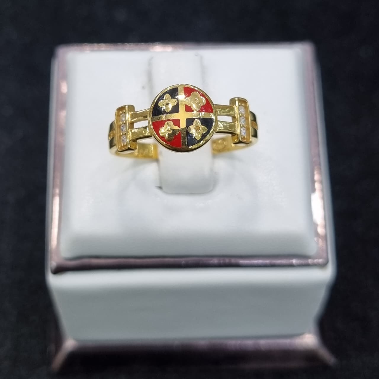 CINCIN TIFFANY CAT MERAH HITAM