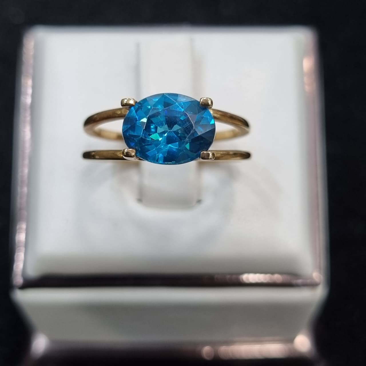 CINCIN 2 RING OVAL MATA BIRU