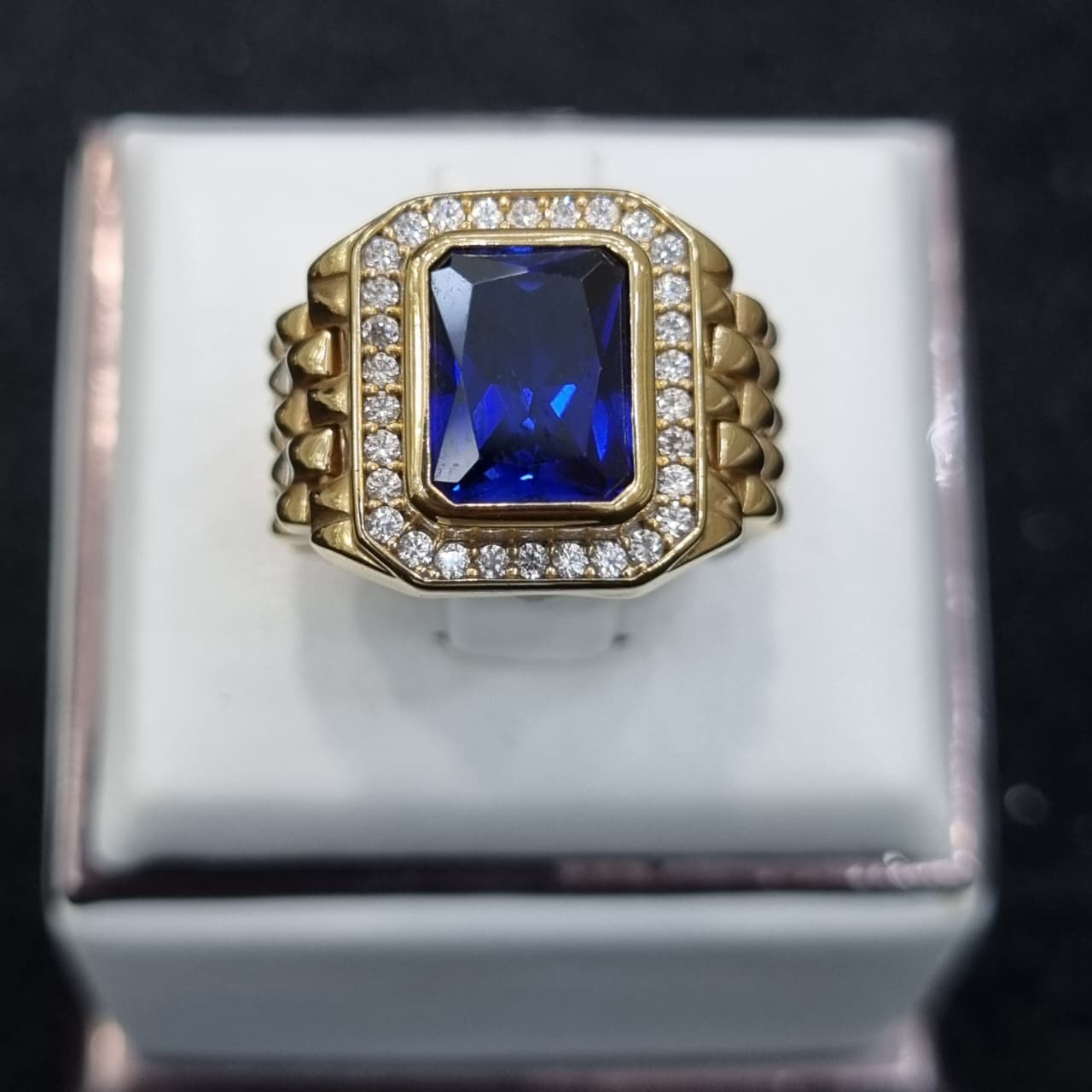 CINCIN ROLEX BATU BIRU LISTRING