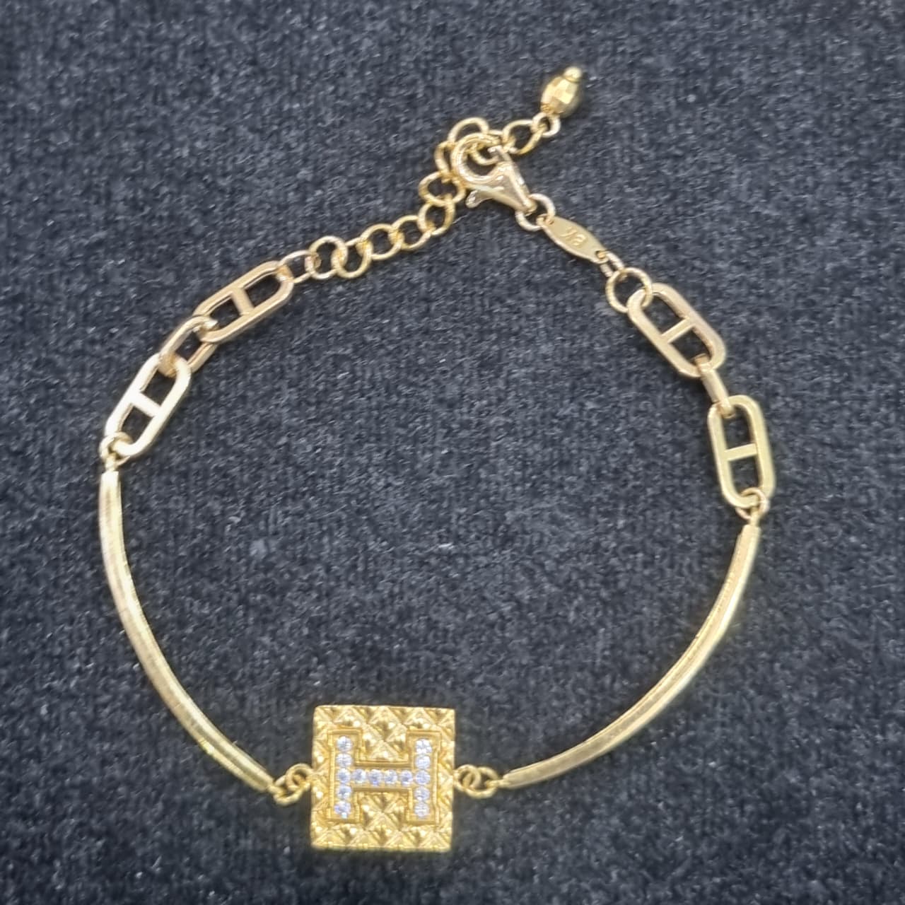 GELANG R HERMES PLAT LISTRING AD 1 BOLA